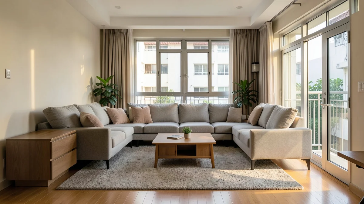 Cara Memilih Sofa untuk Ruang Tamu HDB Sempit Tanpa Menghalang Laluan