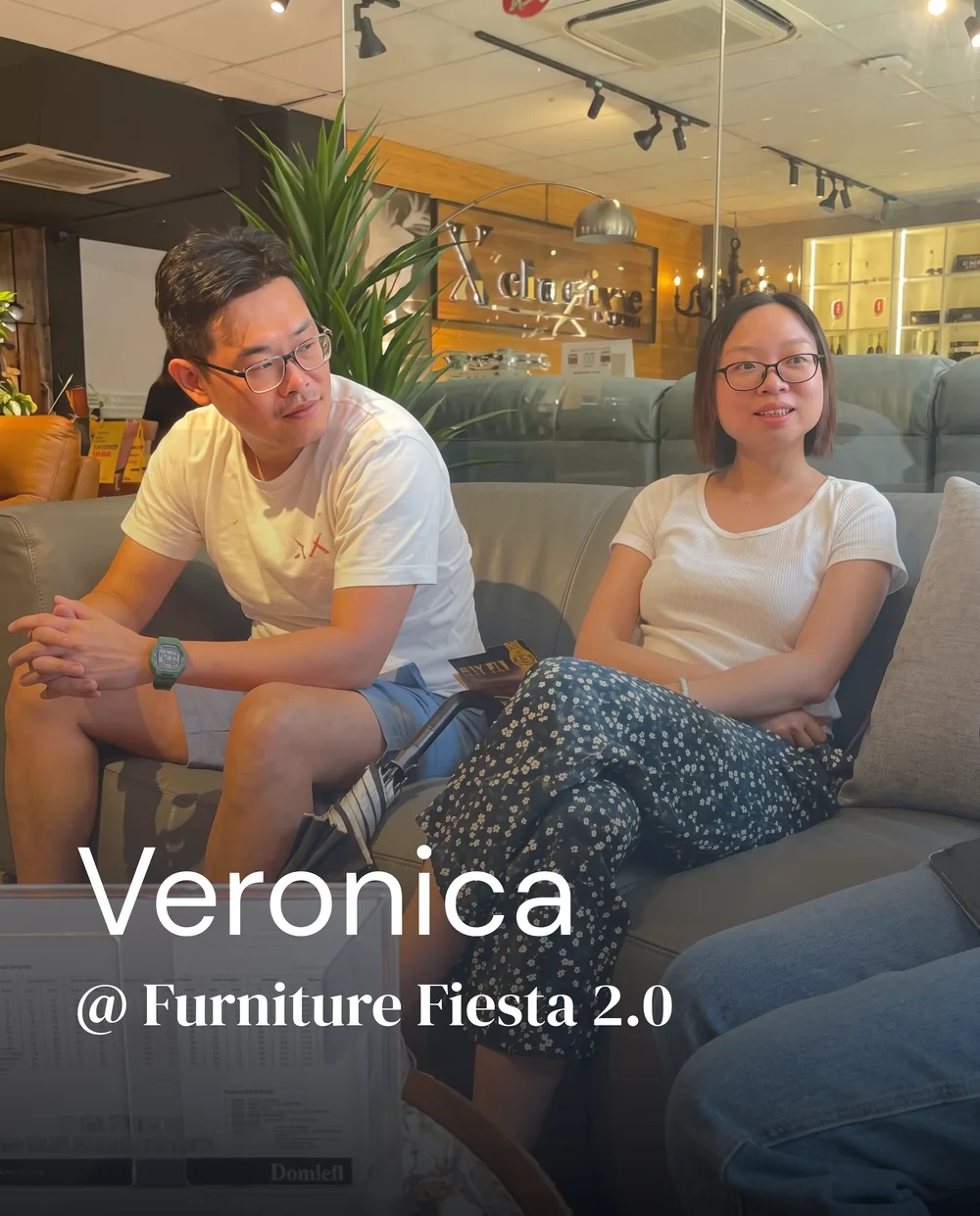 Veronica at an X'clusive Home furniture event