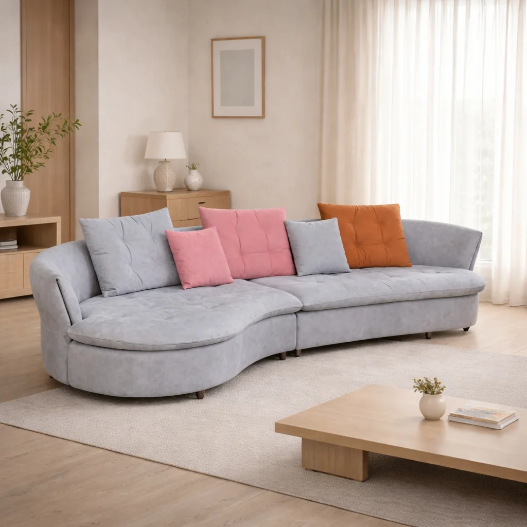 Knight Comfort Sofa Sudut Fabrik Modular (Mesra Haiwan Peliharaan)