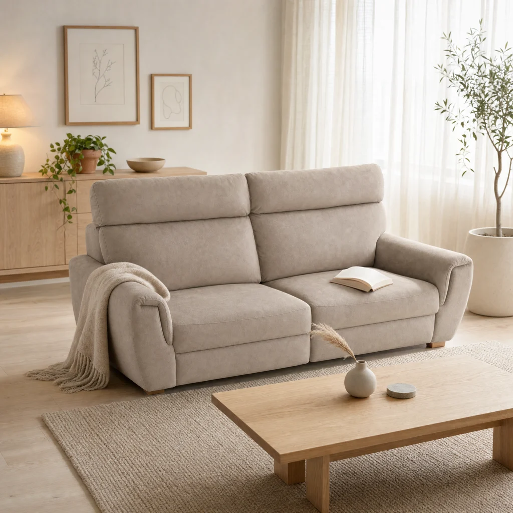 Knight Ease Fabric Manual Recliner Sofa