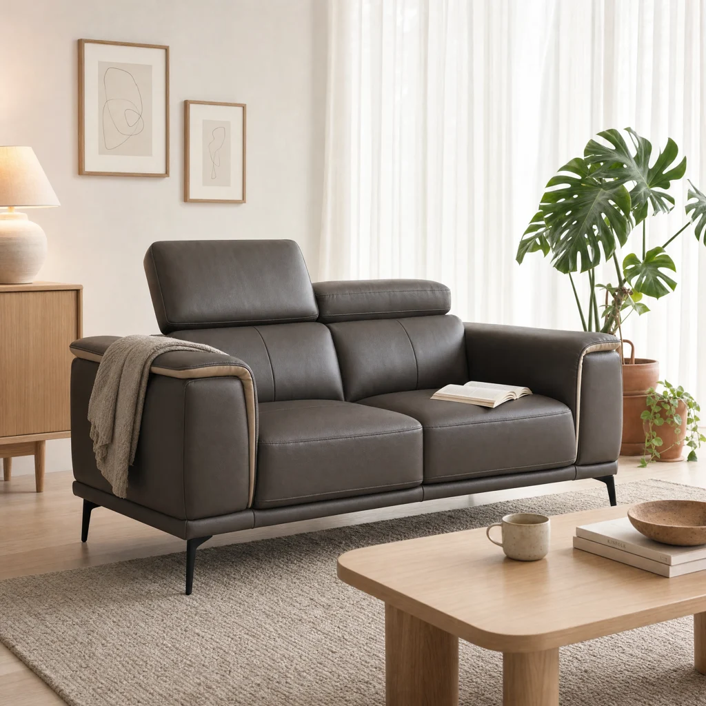 Knight Haven Half-Leather Sofa