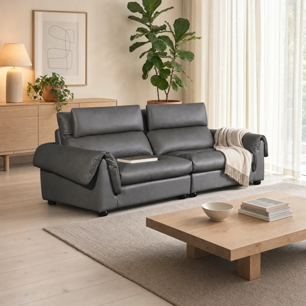Knight Serene Milk-Wax Leather Sofa