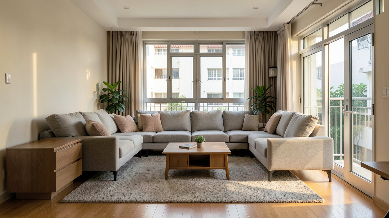 How to Choose a Sofa for a Narrow HDB Living Room Without Blocking the Walkway - Singapore Home Interior