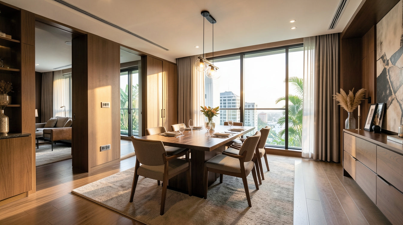 The Best Dining Tables for 3-Room BTO Flats Where Every Centimetre Counts - Singapore Home Interior