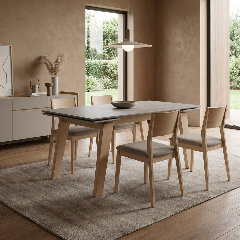 Rivano Dining Table — leg detail Singapore