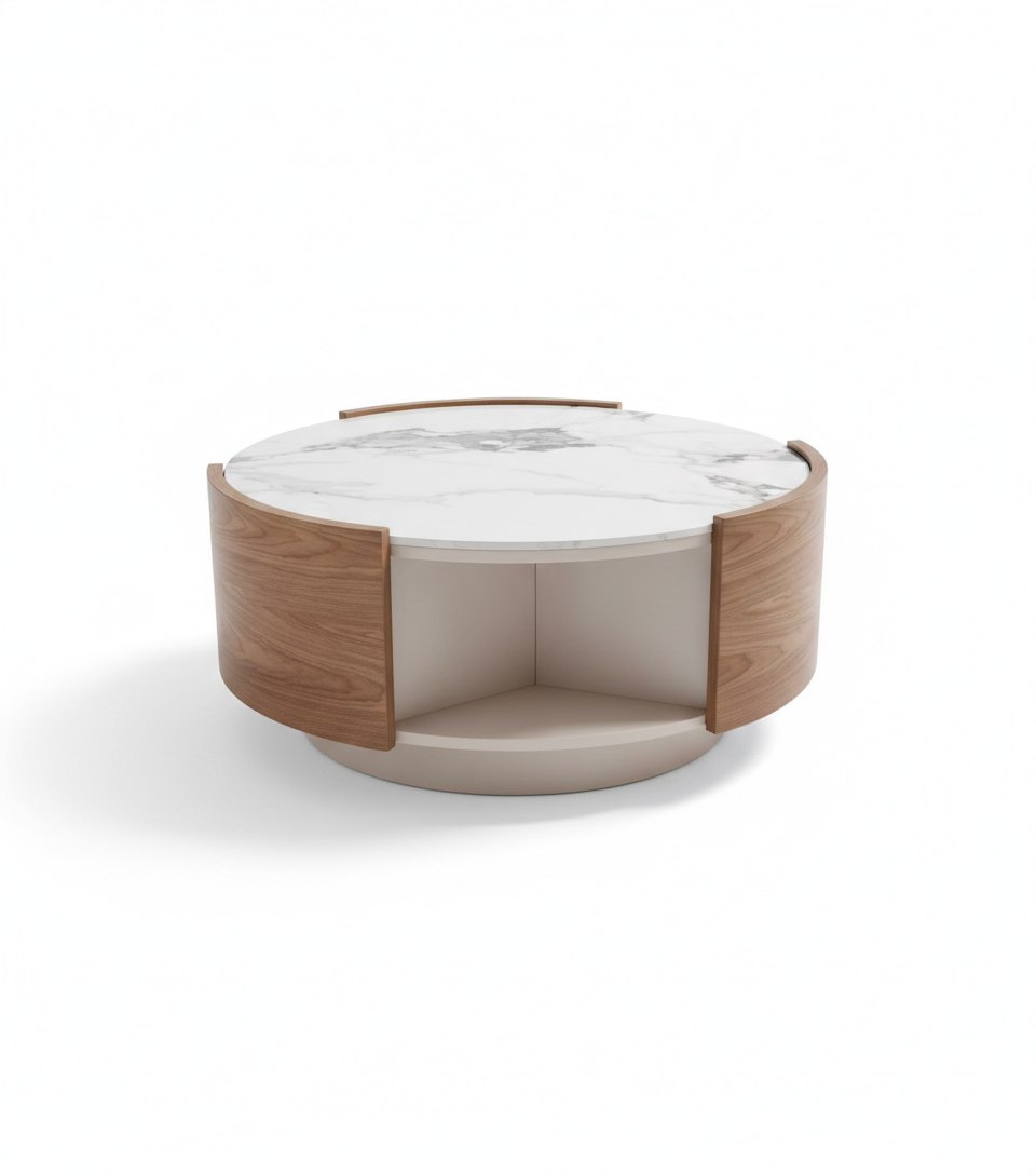 Verona Round Sintered Stone Coffee Table