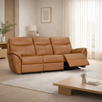 Knight Support Manual Recliner Leather Sofa