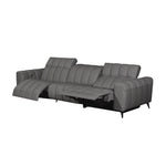 Knight Elite Power Recliner Leather Sofa with Motorised Headrest