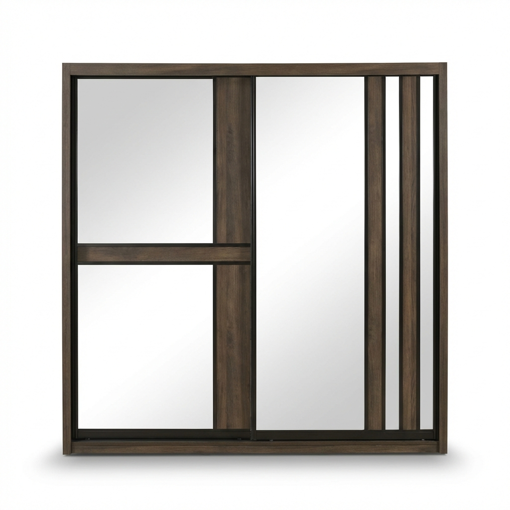 Valdez Mirror-Trim Sliding Wardrobe