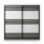 Laverne Modern-Frame Sliding Wardrobe