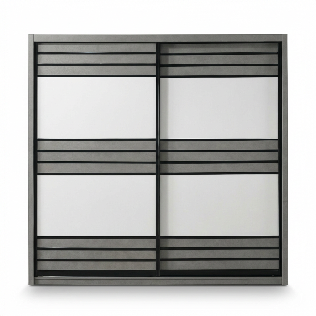 Laverne Modern-Frame Sliding Wardrobe