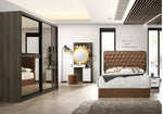Valdez Mirror-Trim Sliding Wardrobe